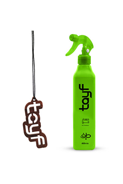 Tayf معطر جو 400 مل أخضر مع معطر معلق - عطر يدوم طويلاً للسيارة والمنزل