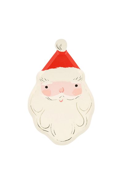 Meri Meri - Jolly Christmas Santa Plates - Santa Claus Plates (Piece of 8)