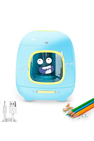 Deli VA13 Electric Pencil Sharpener with 3 Adjustable Tips, 5000+ Sharpening Capacity, Dual Power &