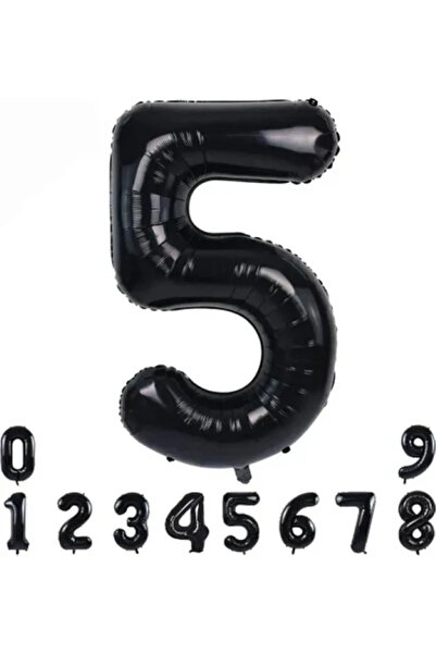 Baloncu Dükkanı بالون فويل أسود لعمر 5 سنوات 34 بوصة (76-82 سم)