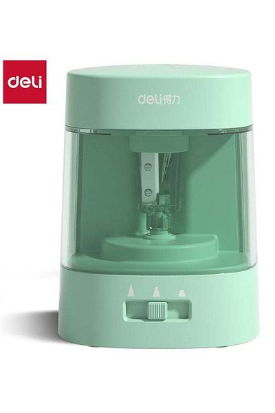 Deli VA3 USB/Battery Electric Sharpener with Tungsten Blade, 100-Pencil Capacity, Visual Shavings Bo