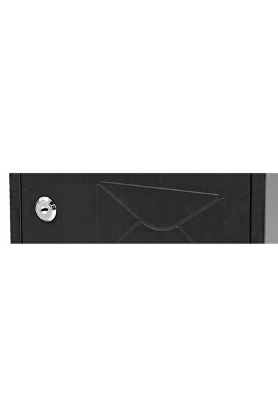 SERSIMO Outdoor mailbox, for fence or wall, made of galvanized steel, with lock, 38x10x25cm, dark gray