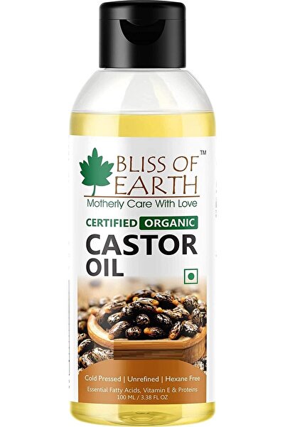 bliss of earth زيت الخروع لنمو الشعر - زيت الخروع العضوي المعتمد والمعصور على...