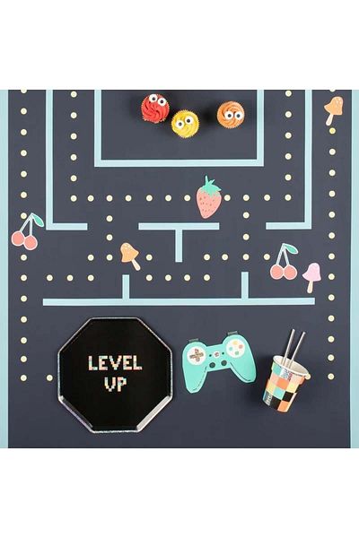 Meri Meri - Video Games Plate - L - 8 Pieces