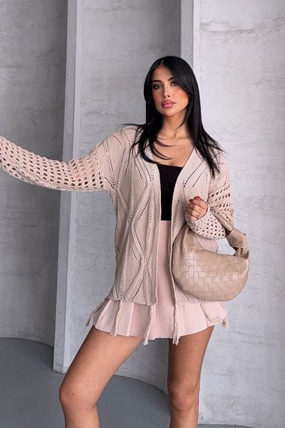 VAGGON Tasseled openwork cardigan