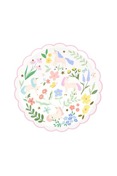 Meri Meri - Unicorn Tabak - M - 8 Adet