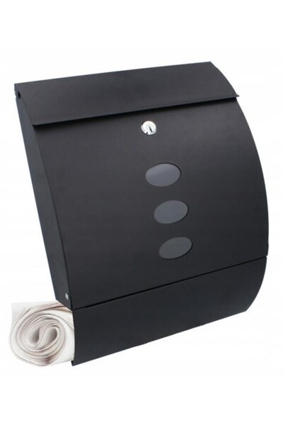 SERSIMO Outdoor mailbox, for fence or wall, made of galvanized steel, with lock, 40x12x30cm, silver gray