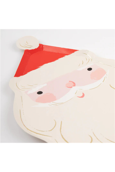 Meri Meri - Jolly Christmas Santa Plates - Santa Claus Plates (Piece of 8)