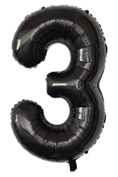 Baloncu Dükkanı بالون فويل أسود لعمر 3 سنوات 34 بوصة (76-82 سم)