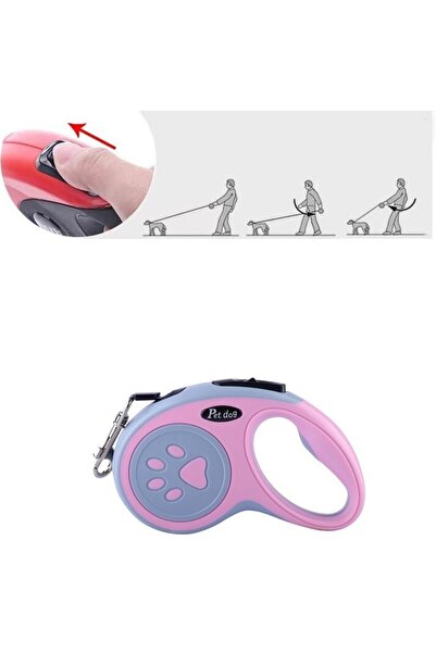 SOHO Lesa Retractabila pentru Catei sau Pisici Lungime 3 Metri, cu Greutate Maxima de 20 Kg, Retragere Au