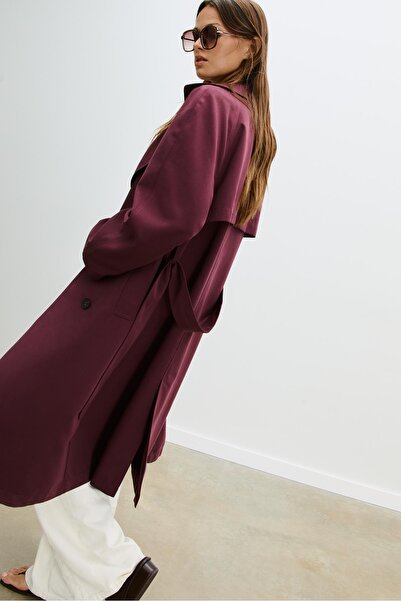 Stradivarius Oversize Uzun Dökümlü Trençkot