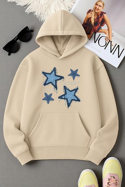 uyguntarz Unisex Eternal Light Printed Oversize Sweatshirt