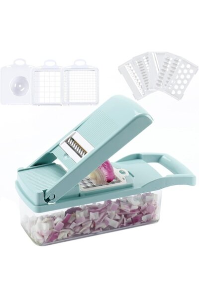 SOHO Feliator multifuncțional, SOHO, răzătoare, 8 în 1, pentru fructe și legume, 10 bucăți