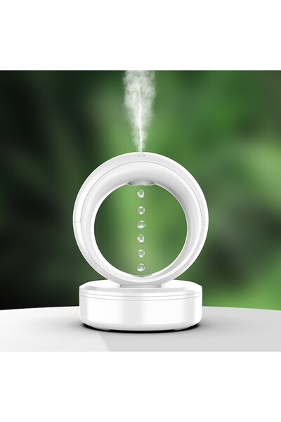 OEM Anti-Gravitational Air Humidifier, Aromatherapy, USB Cable, LED Light, 680ml Capacity, White