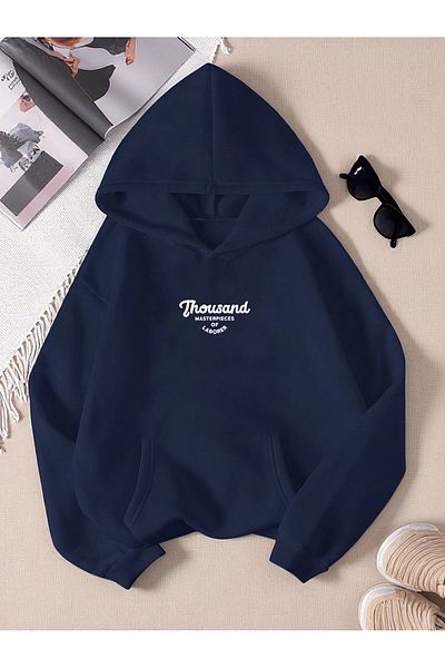 uyguntarz Unisex Thousand Printed Oversize Sweatshirt