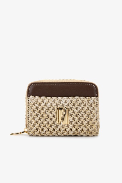 Valmenti محفظة نسائية من الجلد باللون البني