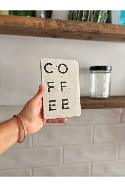 Atölye Merdiven Coffee Kahve Köşesi Beton Dekoratif Tablet Kahve Köşesi Duvar Panosu