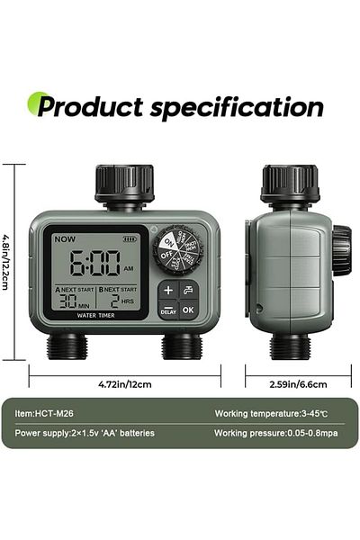 Egardenkart Water Timer for Garden Hose - Multifunctional Sprinkler Timer for Automatic Irrigation S