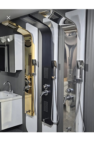 Duxxa hidromasaj fonksiyonlu dikey panel ınox paslanmaz duş seti