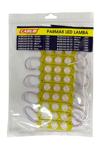 Carub Parmak Lamba Camlı Turuncu Amber 10'Lu 12v BR 040 99 26