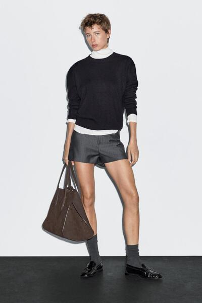 Massimo Dutti %100 kaşmir bisiklet yaka kazak