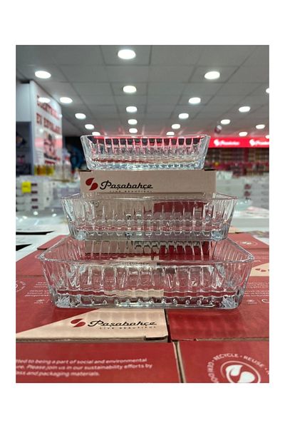 Paşabahçe 530323 Freyza Service Plate 3 Pcs 14X8,5 cm