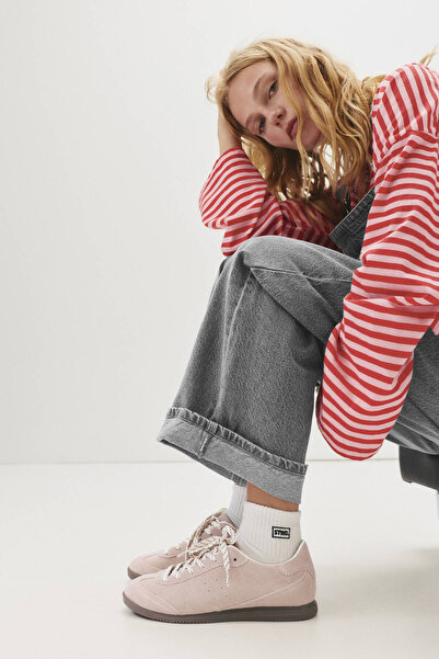 Pull & Bear Süet deri spor ayakkabı