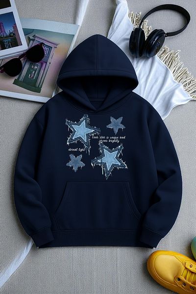 uyguntarz Unisex Eternal Light Printed Oversize Sweatshirt