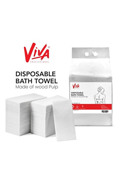 Viva Professional منشفة حمام فيفا للاستخدام مرة واحدة، 25 قطعة (80×160 سم) لل...