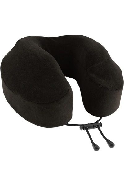 Cabeau كابو وسادة رقبة من الميموري فوم الداعم والناعم ممتص للرطوبة باللون الأسود