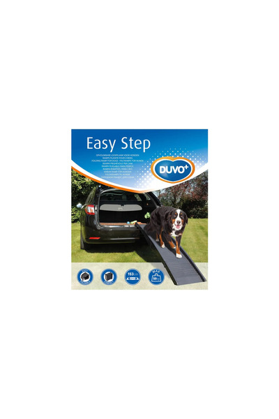 Duvo منحدر سيارة بلاستيكي سهل الاستخدام حتى 50 كجم - رمادي 43 × 40 × 26 سم
