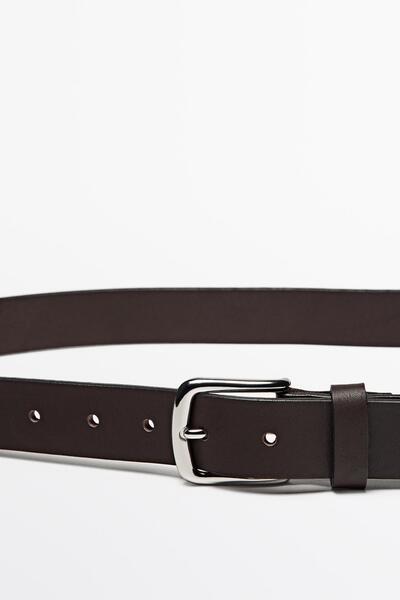 Massimo Dutti Nikel tokalı napa deri kemer