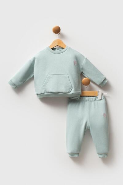 U.S. Polo Assn. U.S. Polo Assn. Solid Color Baby Girl 3 Thread Bottom Top Suit