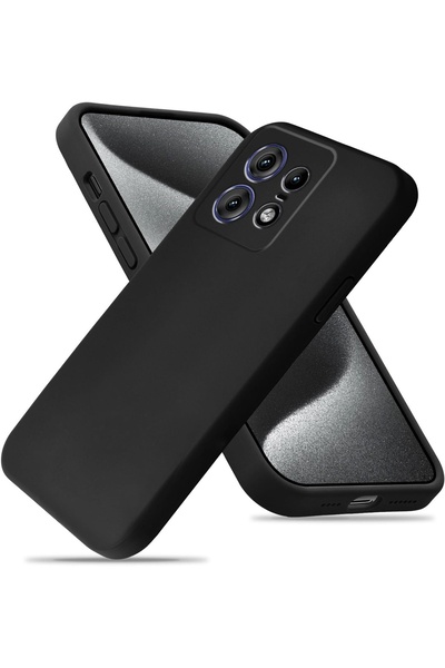 bestcase Husă premium din silicon pentru Motorola Edge 50 Pro, neagră