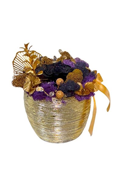 velve Aranjament Glitter, trandafir criogenat, hortensie si licheni naturali,...