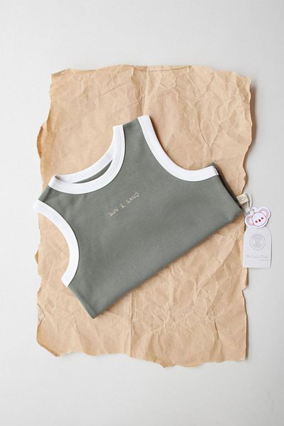 Oh La La Koala For Little Ones Tricou cu dungi brodate kaki