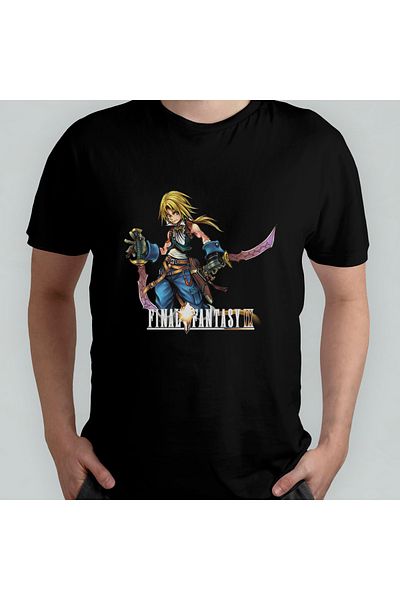 Pixxa Final Fantasy Ix Zidane 100% Cotton Crew Neck T-Shirt Model 2