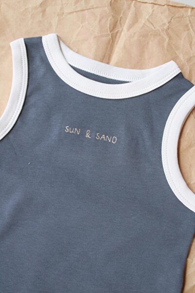 Oh La La Koala For Little Ones Ανθρακί Κεντημένο Μπιτς Μπλουζάκι