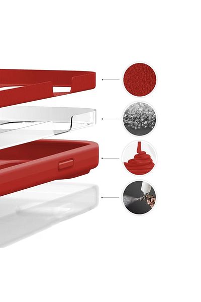 bestcase Premium Silicon Case For OPPO Reno 11F, Red