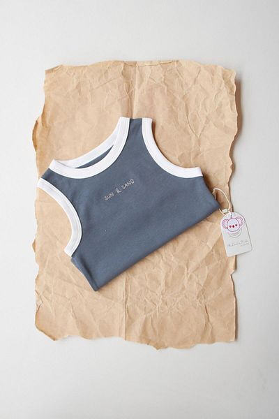 Oh La La Koala For Little Ones Anthracite Embroidered Ribbed Undershirt
