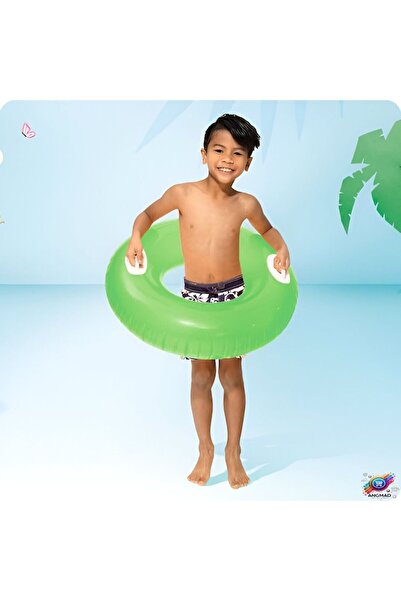 ANGMAD Inflatable Swim Ring with Two Handles, ANGMAD, 76cm, Green