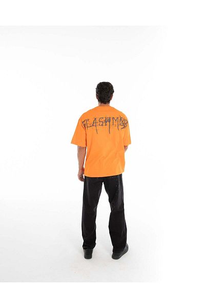 Flashmobnation Men's Mandarin t-shirt -Orange