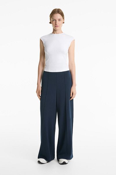 Oysho Straight-leg trousers with soft-touch modal and crease