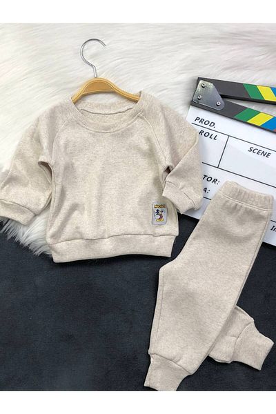 KGN GİYİM Baby Girl Bottom Top Tracksuit Set