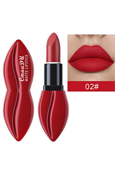 cmaadu أحمر شفاه مطفي، مقاوم للماء، يدوم طويلاً، مرطب، مخملي، غني بالصبغة، لل...