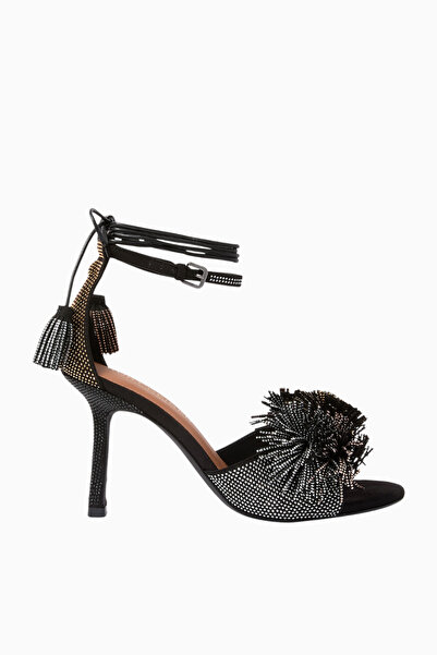 Kurt Geiger صندل بوم بوم 70 بكعب من الجلد السويدي ورباط للكاحل