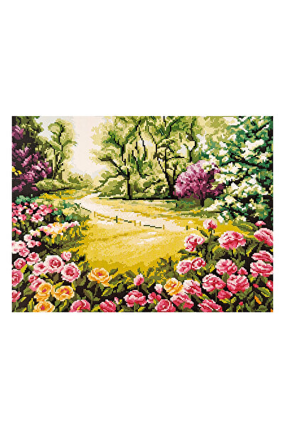 ElkaHobi Goblen Etamin İşleme Seti 40x50 cm Bahçe Yolu Deseni