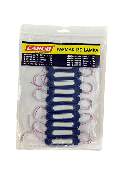 Carub Parmak Lamba Cob Led Mavi 10'Lu 12v BR 040 99 71