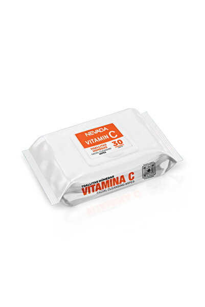 NEVADA مناديل تنظيف الوجه بفيتامين C من نيفادا لتنظيف الوجه وإزالة المكياج 30 منديل