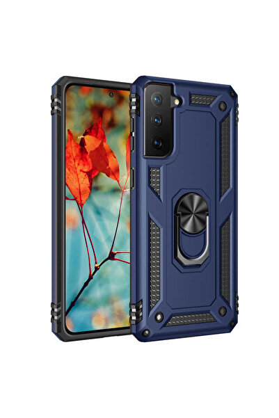 HTstore Galaxy Compatible S21 Plus Case Zore Vega Cover-Blue